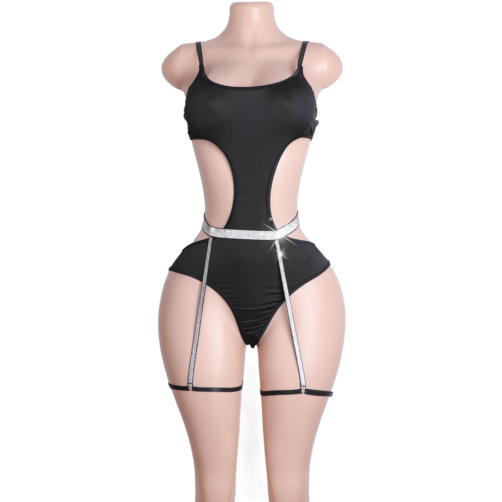Custom Rhinestone Pole Dancewe - Garter Belt Set avaliação e preço