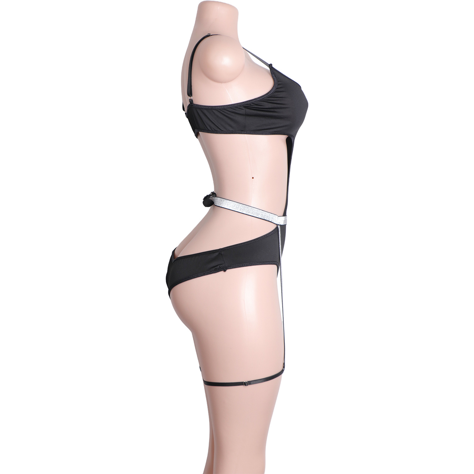 Custom Rhinestone Pole Dancewe - Garter Belt Set avaliação e preço