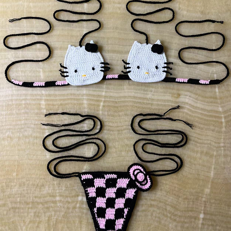 Hello Kitty Bikini Set Lady's  - Thong Bikini Women avaliação e preço