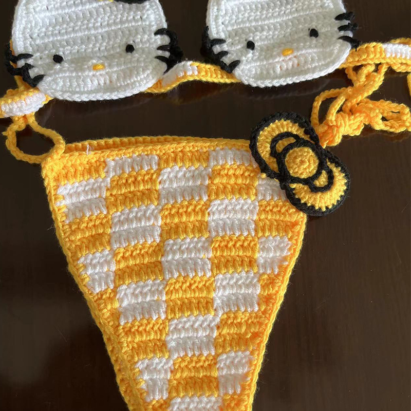 Hello Kitty Bikini Set Lady's  - Thong Bikini Women avaliação e preço