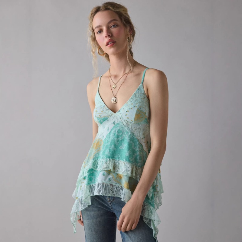 Vintage Floral Chiffon Cami To - Cami Top Lace avaliação e preço