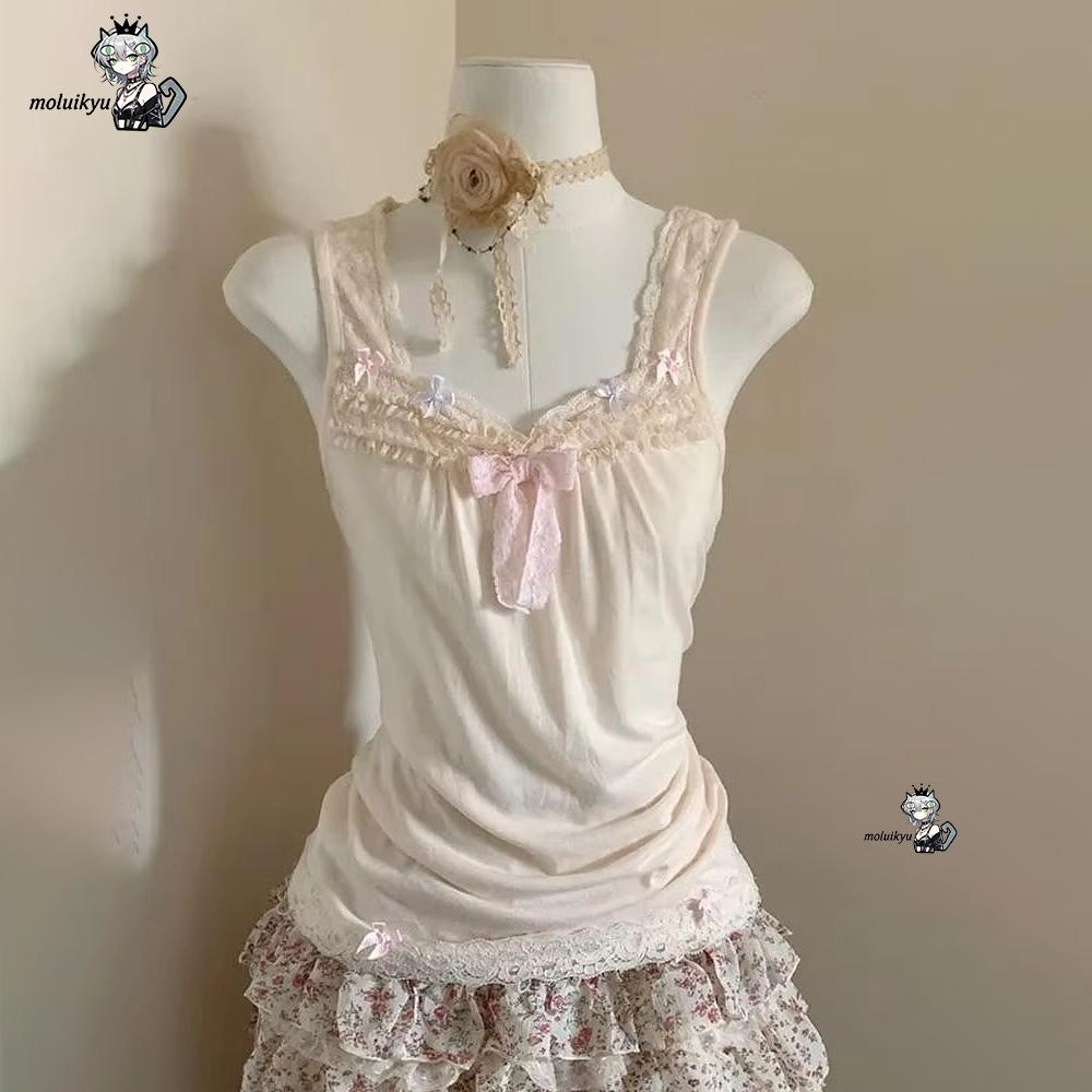 Women Y2K 2Pcs Outfit Set Lace - Cami Top Lace avaliação e preço