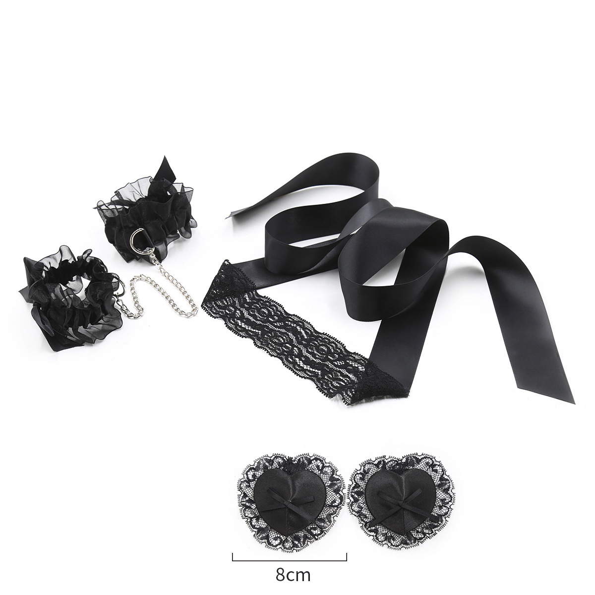 Lace Sex Toy Set Adult Handcuf - Nipple Cover Pasties avaliação e preço