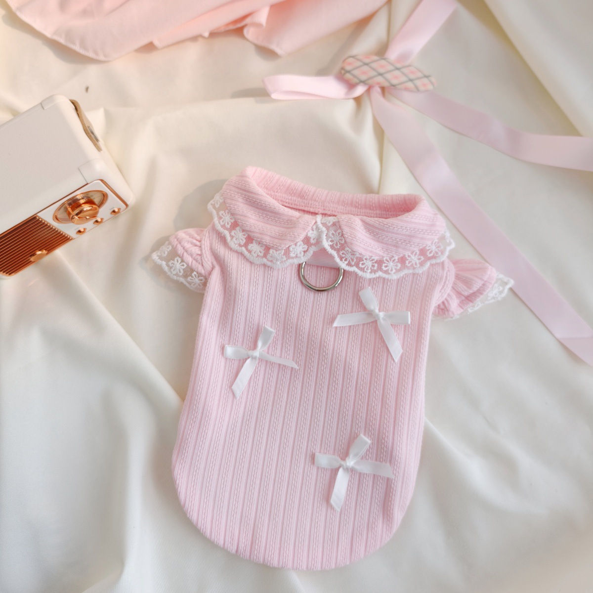 Pet Spring Lace Bow Vest Can P - Lace Teddy Lingerie avaliação e preço
