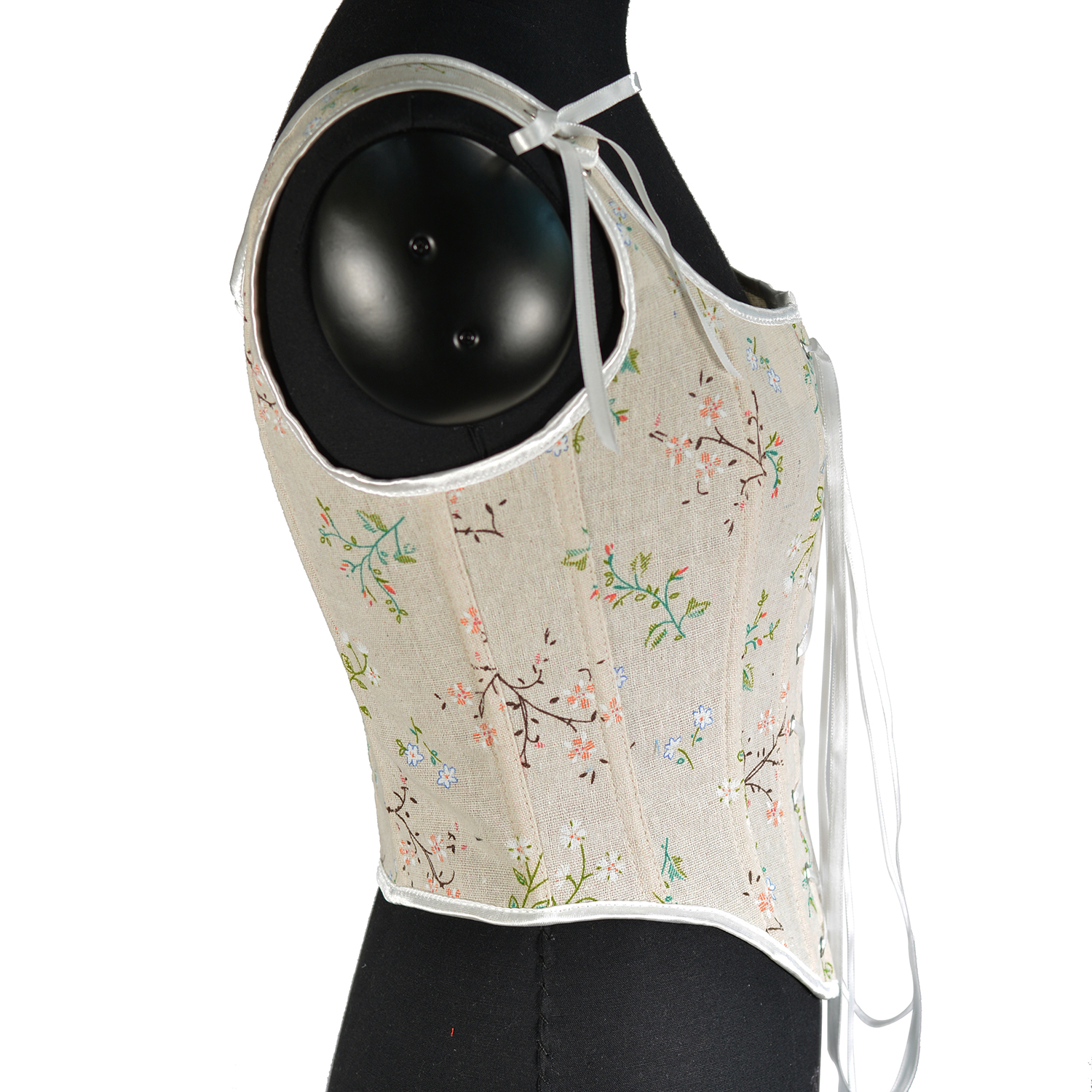 Boho Vintage Gardenia Floral P - Corset Waist Cinch avaliação e preço