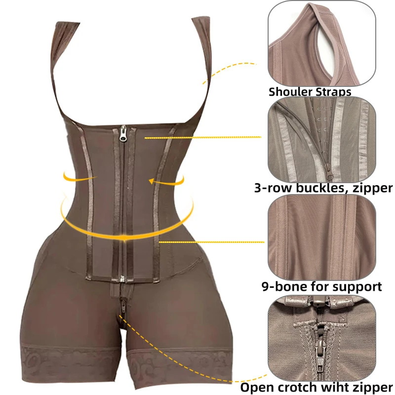 Body Shaper Women Colombian Fa - Shapewear Bodysuit Firm avaliação e preço