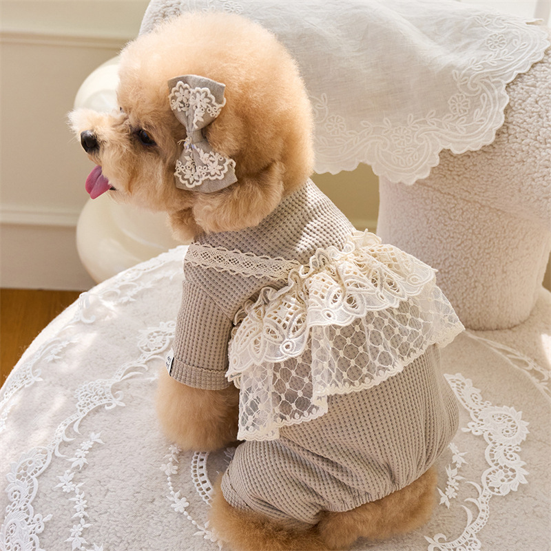 Pet Spring Jumpsuit Cute Lace  - Lace Teddy Lingerie avaliação e preço