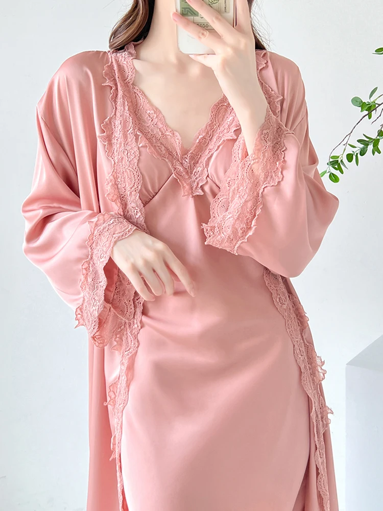 New Silk Pajama Strap Sleeping - Robe Silk Women avaliação e preço