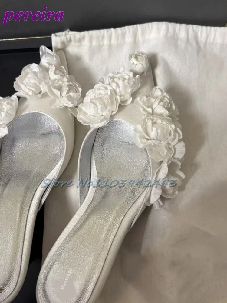 Multi Flower Wedding Sandals S - Slip Dress Satin avaliação e preço