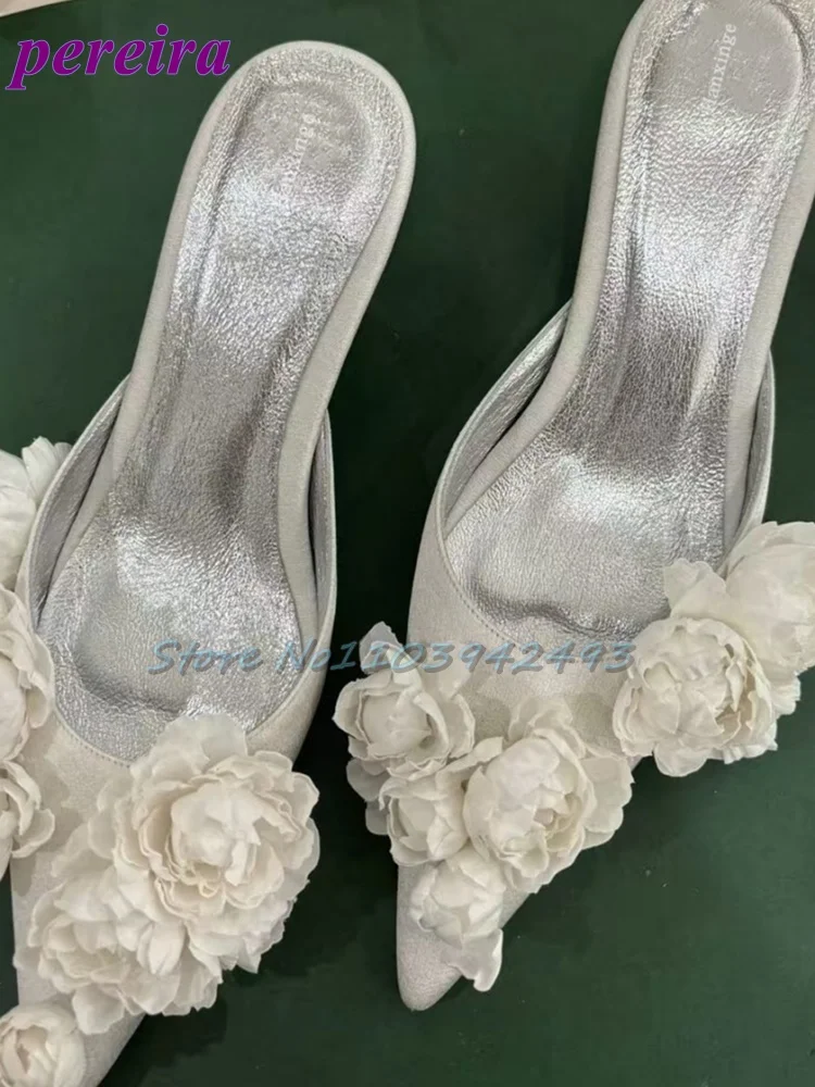 Multi Flower Wedding Sandals S - Slip Dress Satin avaliação e preço