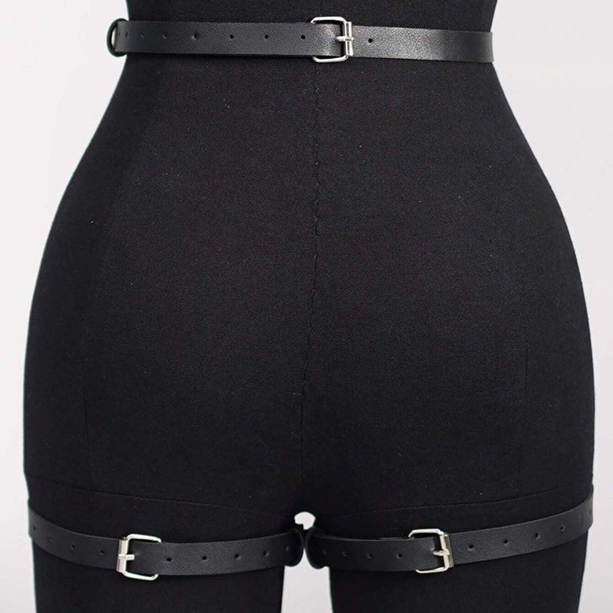Oth Punk PU Leather Full Waist - Garter Belt Set avaliação e preço