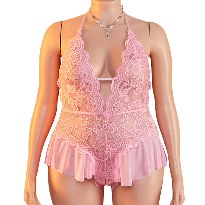 Plus Size 1XL-4XL Teddy perspe - Lace Teddy Lingerie avaliação e preço