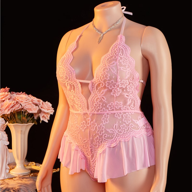 Plus Size 1XL-4XL Teddy perspe - Lace Teddy Lingerie avaliação e preço