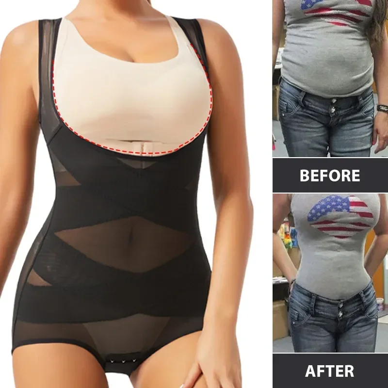 Women Bodysuit Briefs Full Bod - Shapewear Bodysuit Firm avaliação e preço