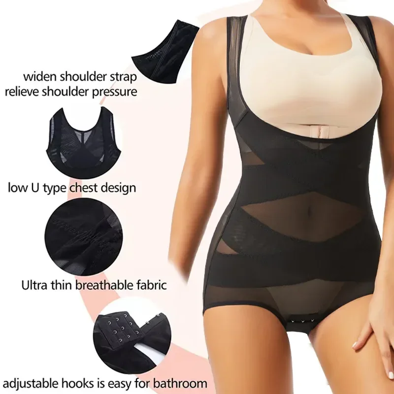 Women Bodysuit Briefs Full Bod - Shapewear Bodysuit Firm avaliação e preço