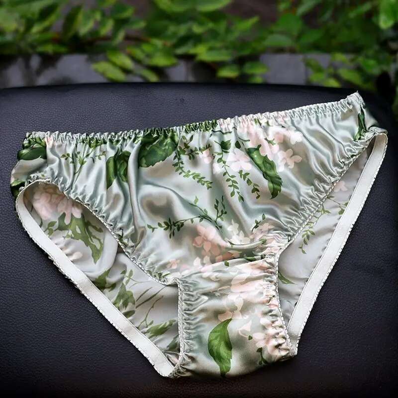Summer Floral Print Ice Silk M - Boyshort Underwear avaliação e preço