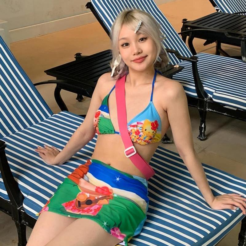 Y2K Girls Kawaii Hello Kittys  - Thong Bikini Women avaliação e preço