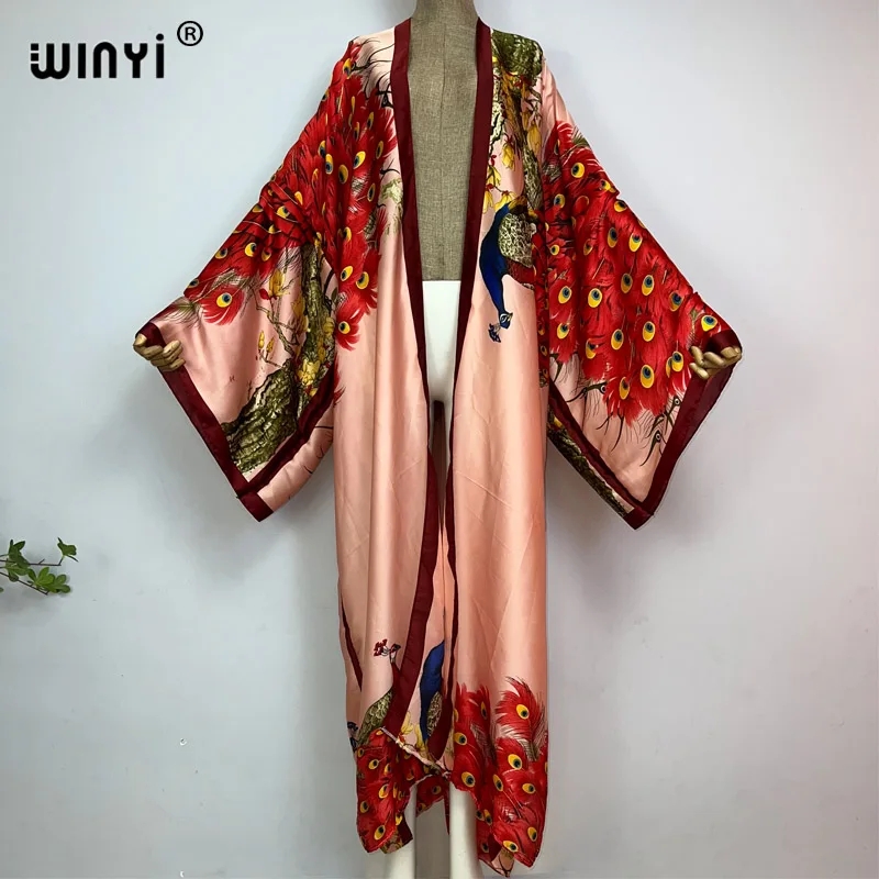 WINYI 2026 Summer Women Cardig - Robe Silk Women avaliação e preço