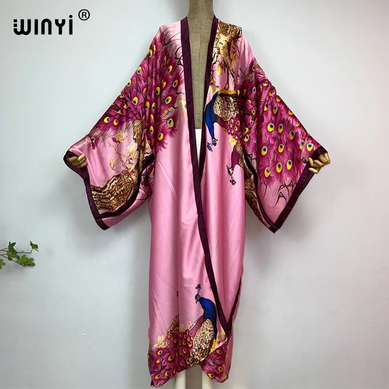 WINYI 2026 Summer Women Cardig - Robe Silk Women avaliação e preço