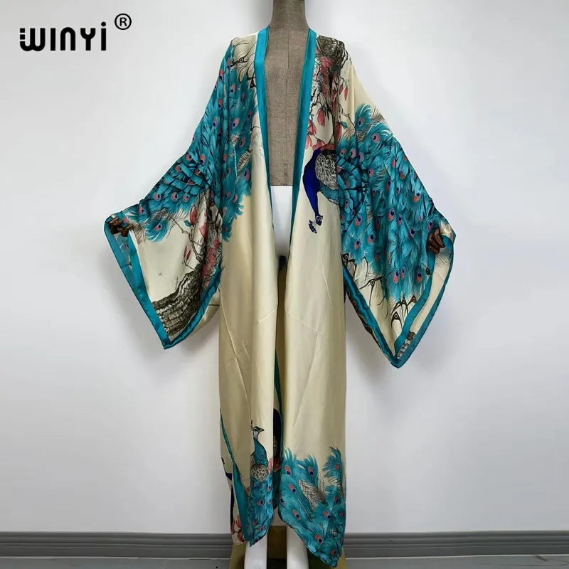WINYI 2026 Summer Women Cardig - Robe Silk Women avaliação e preço
