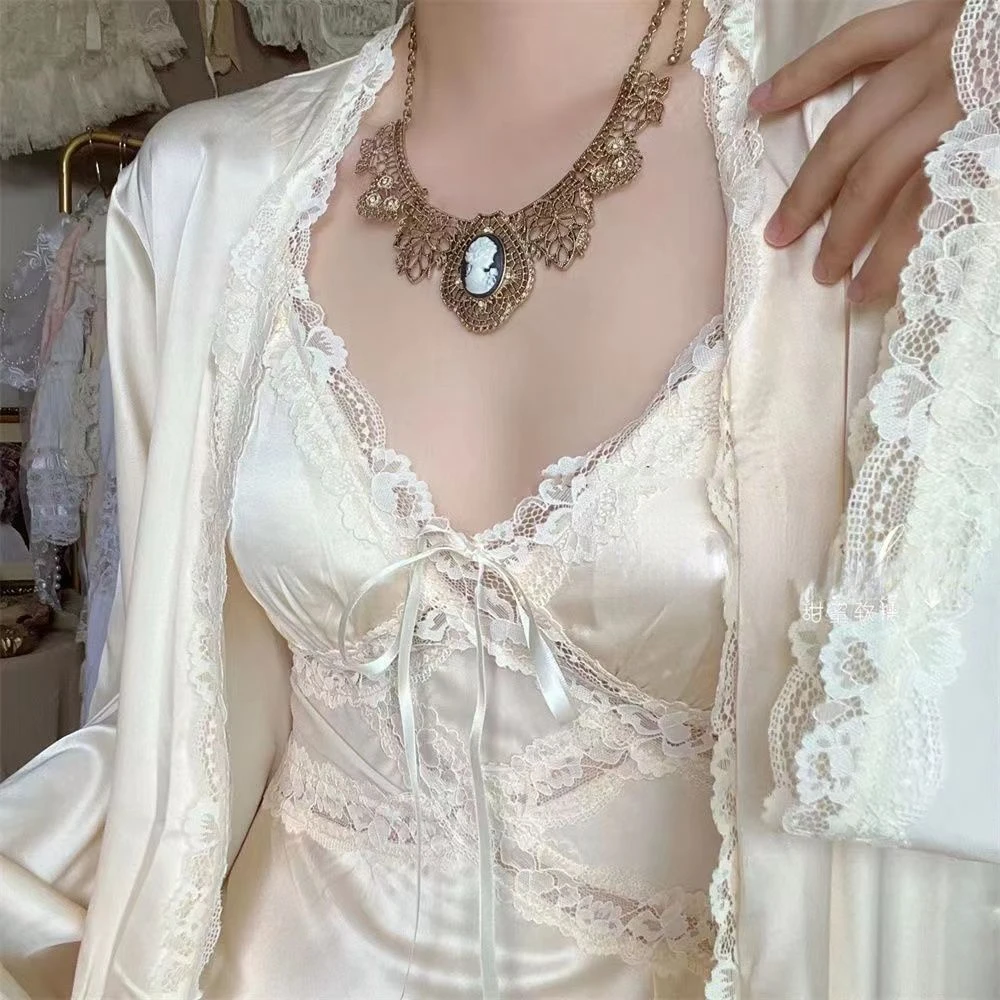 Silk Robe Gown Sets Women Gent - Robe Silk Women avaliação e preço